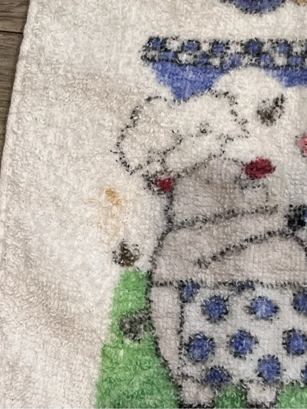 Vintage Cannon Chef Pig BBQ Kitchen Hand Towel Farmhouse Decor